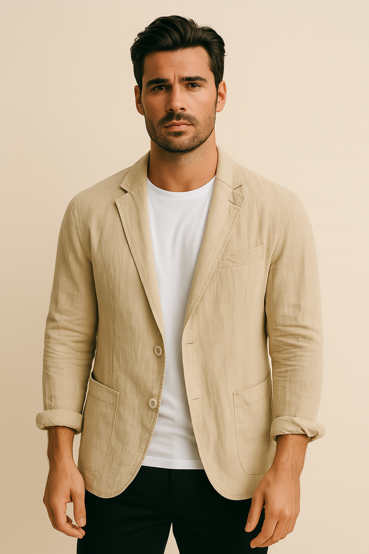 Iván - CoastLine Linen Blend Blazer Beige