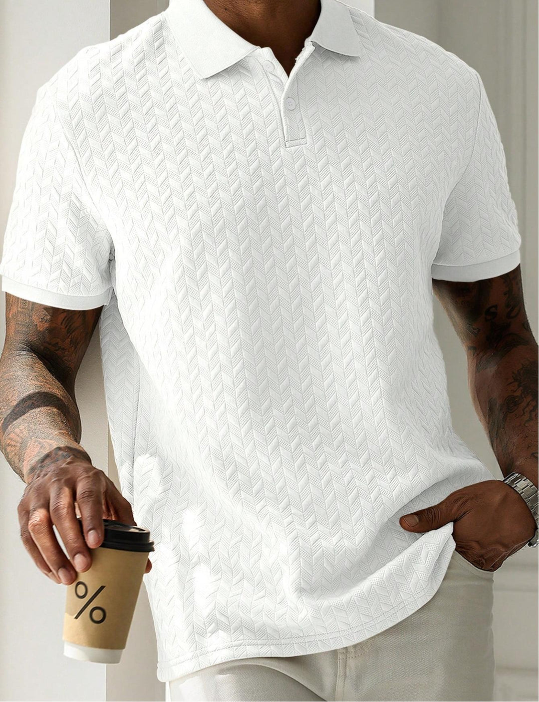 Ethan - Men's Classic Knit Polo Shirt