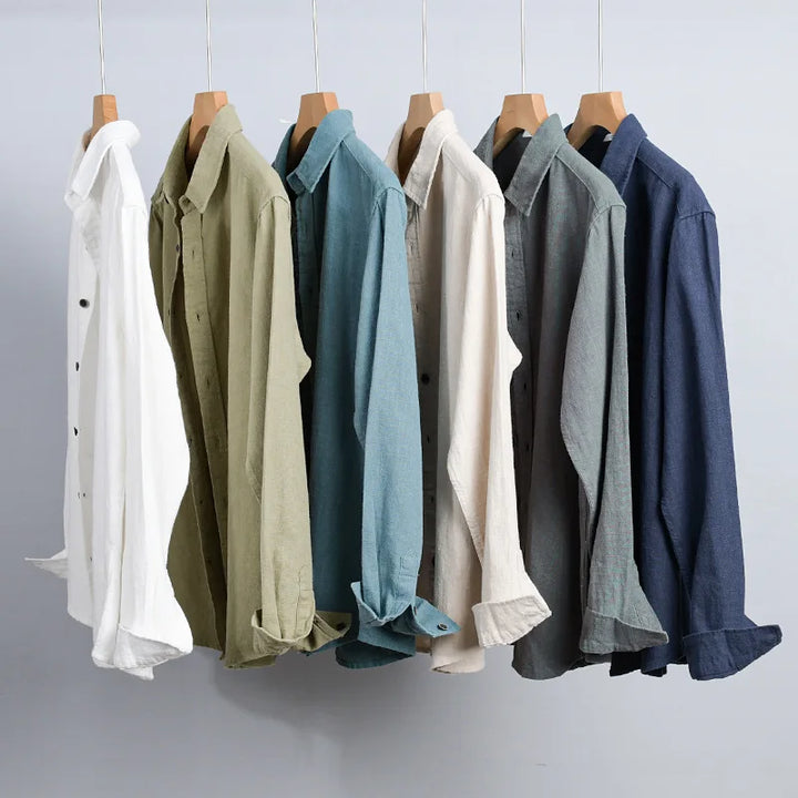 Kairos – Men's Linen-Cotton Long Sleeve Shirt